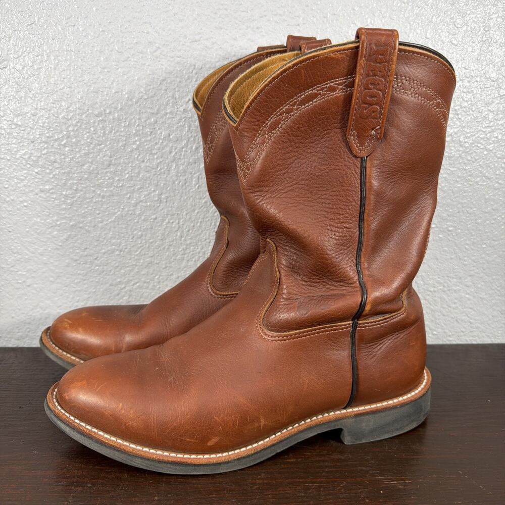 Red Wing 1190 Pecos Men’s Leather Pull On Boots Size 10 EE Brown Casual Work